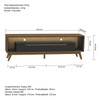 Rack para TV Até 65 Polegadas Duo 2 Gavetas com Vidro e Led Cedro/Preto - Olivar Móveis