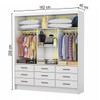 Guarda-Roupa Solteiro Sevilha 3 Portas 9 Gavetas com Espelho Branco - Carioca Móveis