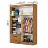 Guarda-Roupa Solteiro Genova 4 Portas 2 Gavetas Cinamomo - Carioca Móveis