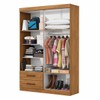 Guarda-Roupa Solteiro Genova 4 Portas 2 Gavetas Cinamomo - Carioca Móveis