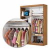 Guarda-Roupa Solteiro Genova 4 Portas 2 Gavetas Cinamomo - Carioca Móveis