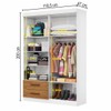 Guarda-Roupa Solteiro Genova 4 Portas 2 Gavetas Branco/Cinamomo - Carioca Móveis