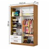 Guarda-Roupa Solteiro Genova 4 Portas 2 Gavetas Cinamomo/Branco - Carioca Móveis