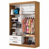 Guarda-Roupa Solteiro Genova 4 Portas 2 Gavetas Cinamomo/Branco - Carioca Móveis