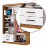 Guarda-Roupa Solteiro Genova 4 Portas 2 Gavetas Cinamomo/Branco - Carioca Móveis