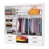 Guarda-Roupa Casal Genova 6 Portas 4 Gavetas Branco - Carioca Móveis