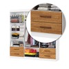Guarda-Roupa Casal Genova 6 Portas 4 Gavetas Branco/Cinamomo - Carioca Móveis