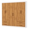 Guarda-Roupa Casal Genova 6 Portas 4 Gavetas Branco/Cinamomo - Carioca Móveis