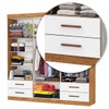 Guarda-Roupa Casal Genova 6 Portas 4 Gavetas Cinamomo/Branco - Carioca Móveis