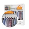 Guarda-Roupa Casal Genova 6 Portas 4 Gavetas com Espelho Branco - Carioca Móveis
