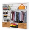 Guarda-Roupa Casal Genova 6 Portas 4 Gavetas com Espelho Branco/Cinamomo - Carioca Móveis