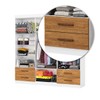 Guarda-Roupa Casal Genova 6 Portas 4 Gavetas com Espelho Branco/Cinamomo - Carioca Móveis