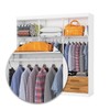 Guarda-Roupa Casal Genova 6 Portas 4 Gavetas com Espelho Branco/Cinamomo - Carioca Móveis