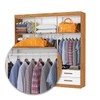 Guarda-Roupa Casal Genova 6 Portas 4 Gavetas com Espelho Cinamomo/Branco - Carioca Móveis