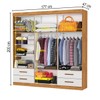 Guarda-Roupa Casal Genova 6 Portas 4 Gavetas com Espelho Cinamomo/Off White - Carioca Móveis