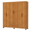 Guarda-Roupa Solteiro Aurora 6 Portas 2 Gavetas 22116 Cinamomo - Carioca Móveis