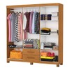 Guarda-Roupa Solteiro Aurora 6 Portas 2 Gavetas 22116 Cinamomo - Carioca Móveis