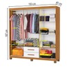 Guarda-Roupa Solteiro Aurora 6 Portas 2 Gavetas 22116 Cinamomo/Branco - Carioca Móveis