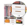 Guarda-Roupa Solteiro Aurora 6 Portas 2 Gavetas com Espelho 22117 Branco - Carioca Móveis