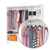 Guarda-Roupa Solteiro Aurora 6 Portas 2 Gavetas com Espelho 22117 Branco - Carioca Móveis