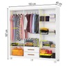 Guarda-Roupa Solteiro Aurora 6 Portas 2 Gavetas com Espelho 22117 Branco - Carioca Móveis