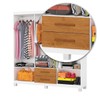Guarda-Roupa Solteiro Aurora 6 Portas 2 Gavetas com Espelho 22117 Branco/Cinamomo - Carioca Móveis
