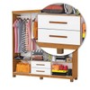Guarda-Roupa Solteiro Aurora 6 Portas 2 Gavetas com Espelho 22117 Cinamomo/Branco - Carioca Móveis