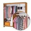 Guarda-Roupa Solteiro Aurora 6 Portas 2 Gavetas com Espelho 22117 Cinamomo/Branco - Carioca Móveis