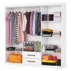 Guarda-Roupa Solteiro Aurora 6 Portas 2 Gavetas Branco - Carioca Móveis