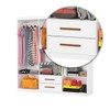 Guarda-Roupa Solteiro Aurora 6 Portas 2 Gavetas Branco - Carioca Móveis