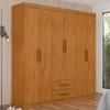 Guarda-Roupa Solteiro Aurora 6 Portas 2 Gavetas Cinamomo - Carioca Móveis