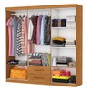 Guarda-Roupa Solteiro Aurora 6 Portas 2 Gavetas Cinamomo - Carioca Móveis