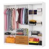 Guarda-Roupa Solteiro Aurora 6 Portas 2 Gavetas Branco/Cinamomo - Carioca Móveis