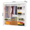 Guarda-Roupa Solteiro Aurora 6 Portas 2 Gavetas Branco/Cinamomo - Carioca Móveis
