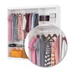 Guarda-Roupa Solteiro Aurora 6 Portas 2 Gavetas Branco/Cinamomo - Carioca Móveis