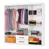 Guarda-Roupa Solteiro Aurora 6 Portas 2 Gavetas com Espelho Branco - Carioca Móveis