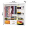 Guarda-Roupa Solteiro Aurora 6 Portas 2 Gavetas com Espelho Branco - Carioca Móveis