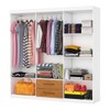 Guarda-Roupa Solteiro Aurora 6 Portas 2 Gavetas com Espelho Branco/Cinamomo - Carioca Móveis
