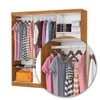Guarda-Roupa Solteiro Aurora 6 Portas 2 Gavetas com Espelho Cinamomo/Branco - Carioca Móveis