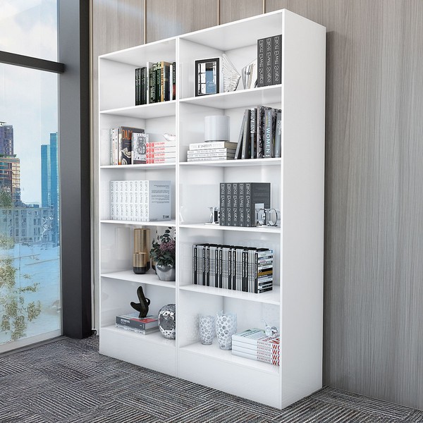 Estante para Livros Duda 10 Prateleiras Branco - Carioca Móveis