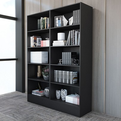 Estante para Livros Duda 10 Prateleiras Preto - Carioca Móveis
