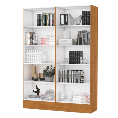 Estante para Livros Duda 8 Prateleiras Cinamomo - Carioca Móveis