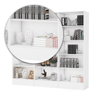 Estante para Livros Duda 12 Prateleiras Branco - Carioca Móvies