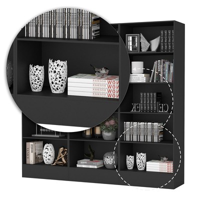 Estante para Livros Duda 12 Prateleiras Preto - Carioca Móvies
