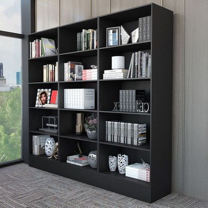 Estante para Livros Duda 12 Prateleiras Preto - Carioca Móvies