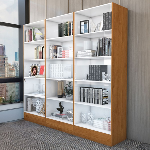 Estante para Livros Duda 12 Prateleiras Cinamomo - Carioca Móvies