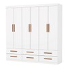 Guarda-Roupa Solteiro Denver 6 Portas 6 Gavetas Branco - Carioca Móveis