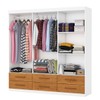 Guarda-Roupa Solteiro Denver 6 Portas 6 Gavetas Branco/Cinamomo - Carioca Móveis