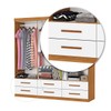 Guarda-Roupa Solteiro Denver 6 Portas 6 Gavetas Cinamomo/Branco - Carioca Móveis