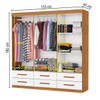 Guarda-Roupa Solteiro Denver 6 Portas 6 Gavetas Cinamomo/Branco - Carioca Móveis